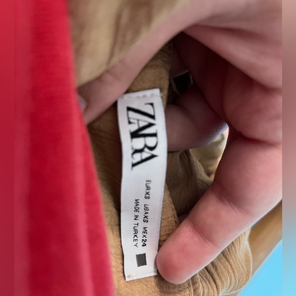 Zara Strappy Midi Neutral Dress with Draped Detail - Picture 15 of 15